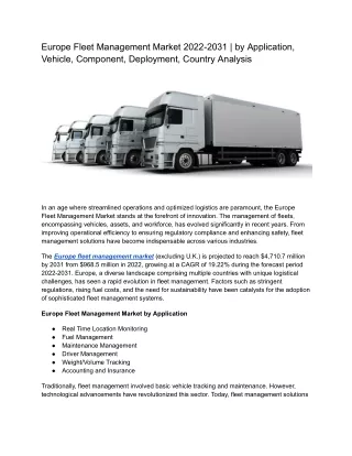 europe fleet management market 2022 2031