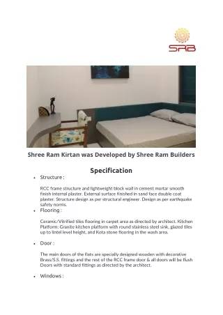 Shree Ram Kirtan was Developed by Shree Ram Builders