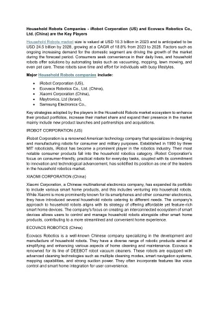 household robots companies irobot corporation