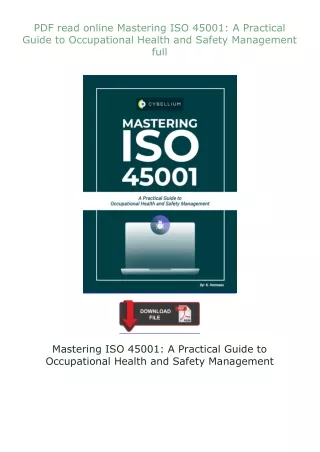 ⚡PDF⚡ read online Mastering ISO 45001: A Practical Guide to Occupational Health and Safety Management full