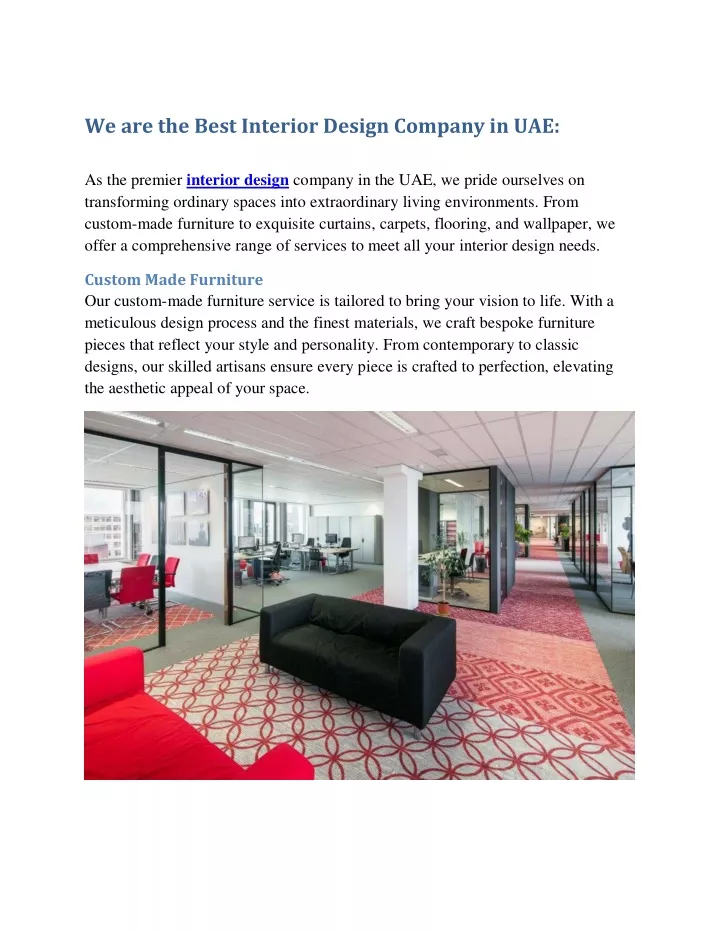 we are the best interior design company in uae
