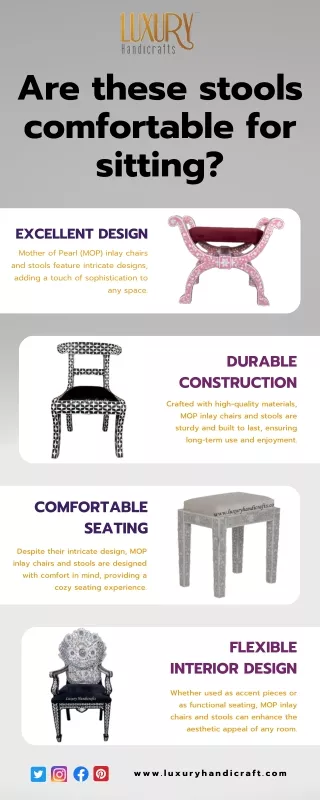 are these stools comfortable for sitting
