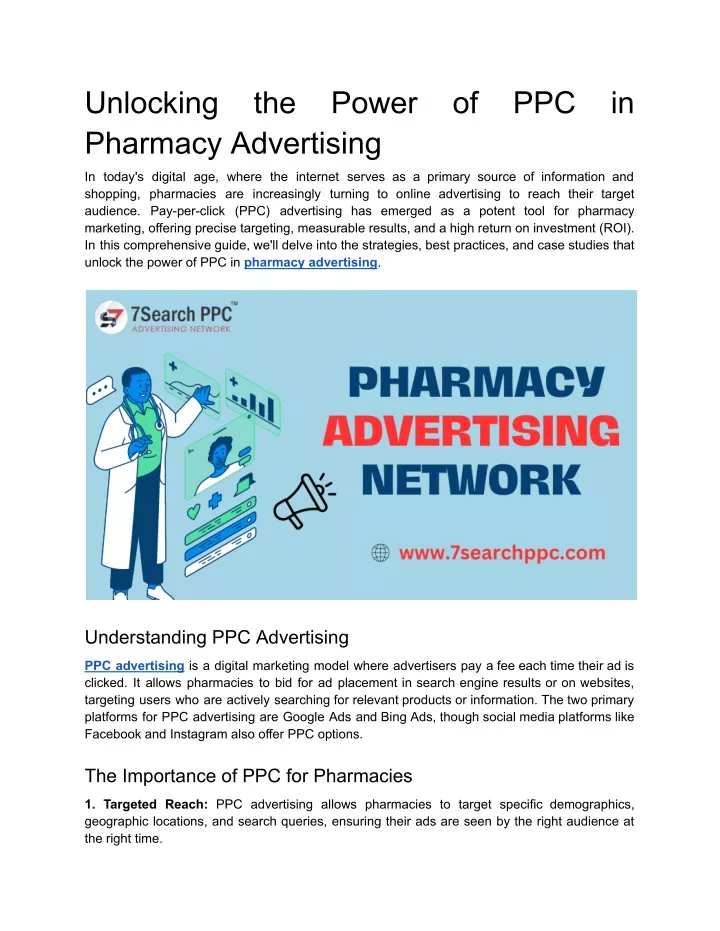 unlocking pharmacy advertising