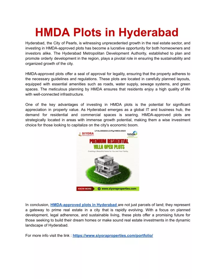 hmda plots in hyderabad