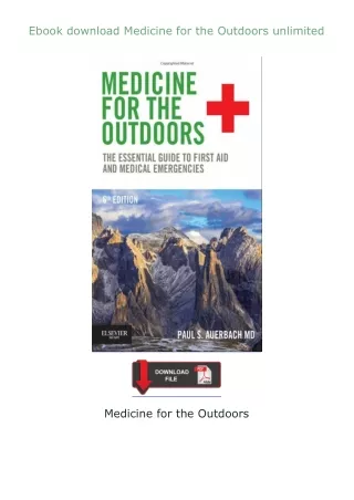 ❤Ebook❤ ⚡download⚡ Medicine for the Outdoors unlimited