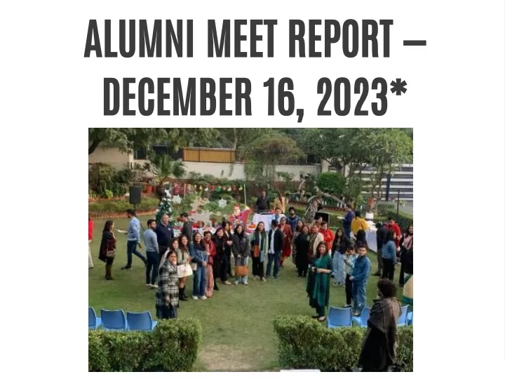 alumni meet report december 16 2023