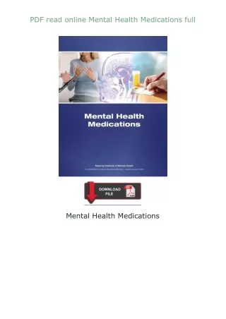 ⚡PDF⚡ read online Mental Health Medications full