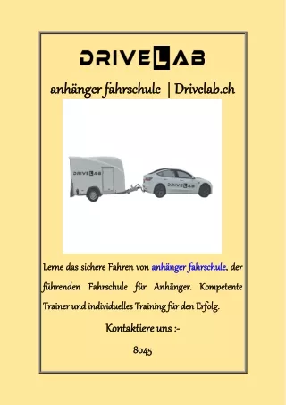 anhänger fahrschule   Drivelab ch