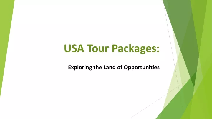usa tour packages