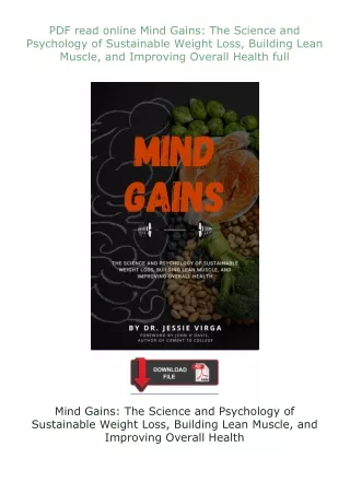 ⚡PDF⚡ read online Mind Gains: The Science and Psychology of Sustainable Weight Loss, Building Lean Muscle, and
