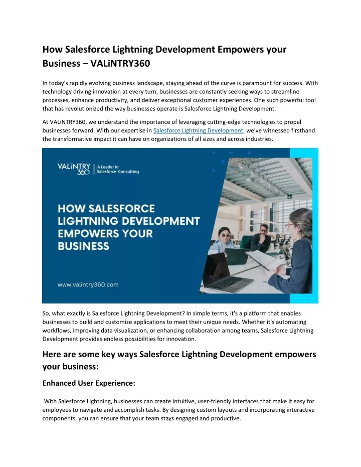 how salesforce lightning development empowers