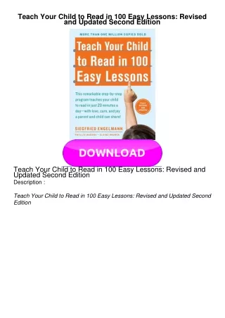 PDF BOOK Teach Your Child to Read in 100 Easy Lessons: Revised and Updated Second Edition