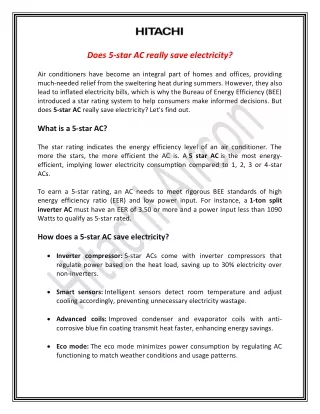 does 5 star ac really save electricity