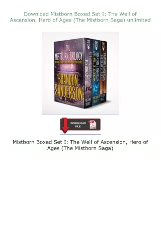 ❤Download❤ Mistborn Boxed Set I: The Well of Ascension, Hero of Ages (The Mistborn Saga) unlimited
