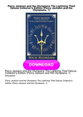 EPUB Percy Jackson and the Olympians The Lightning Thief Deluxe Collector's Edition (Percy Jackson and the Olympian