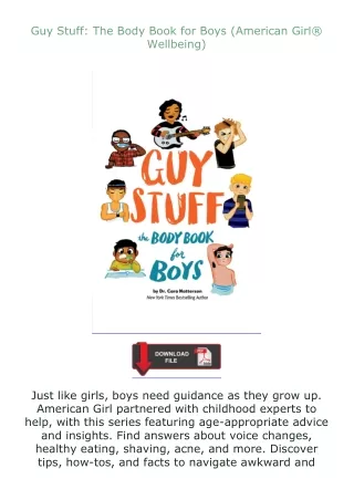 PDF✔Download❤ Guy Stuff: The Body Book for Boys (American Girl® Wellbeing)