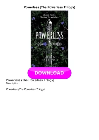 READ Powerless (The Powerless Trilogy)