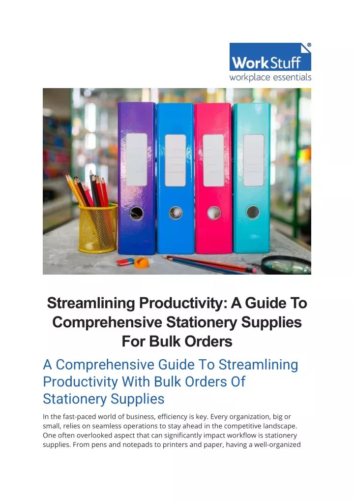 streamlining productivity a guide