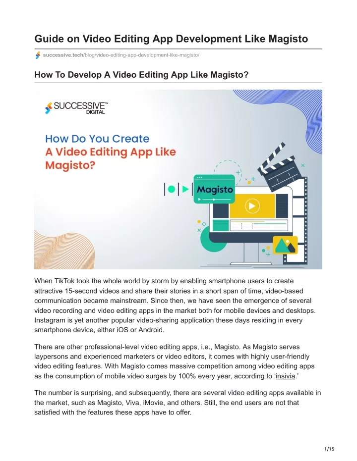 guide on video editing app development like