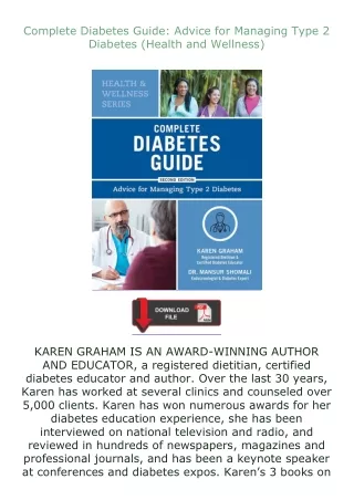 read ❤️ebook (✔️pdf✔️) Complete Diabetes Guide: Advice for Managing Type 2 Diabetes (Health and Wellness)