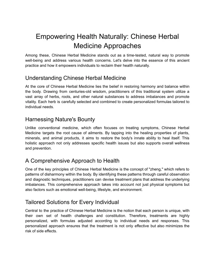 empowering health naturally chinese herbal