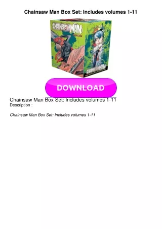 READ Chainsaw Man Box Set: Includes volumes 1-11