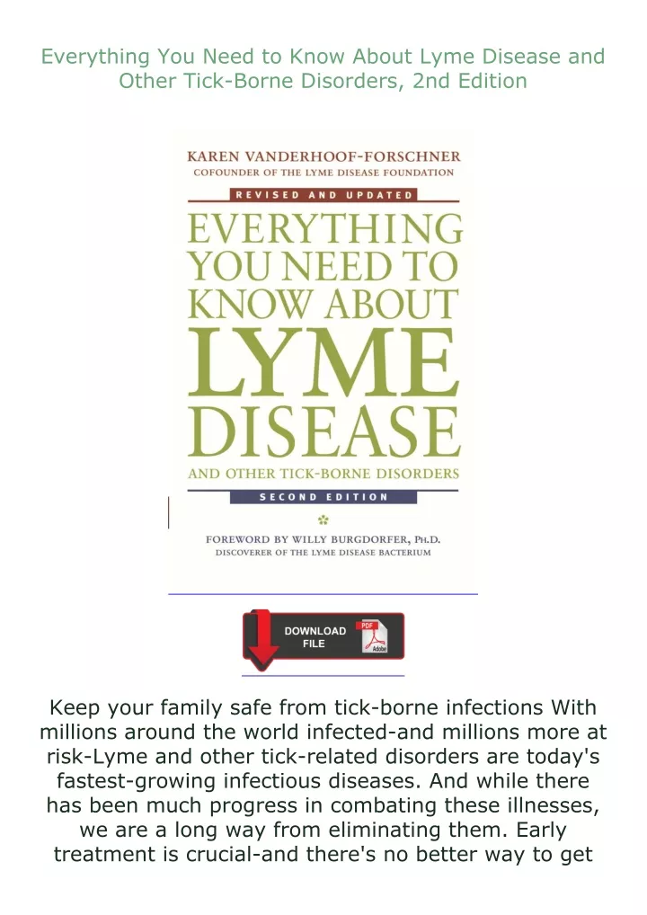 Ppt Download Free Pdf Everything You Need To Know About Lyme Disease And Other Tick