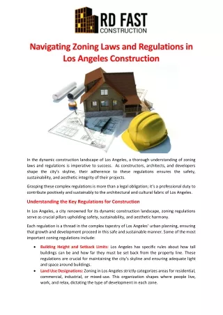 Navigating Zoning Laws and Regulations in Los Angeles Construction