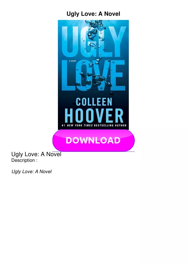ugly love a novel