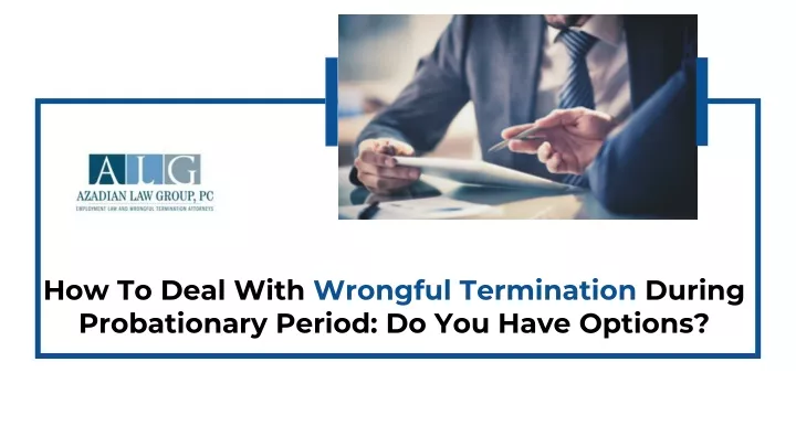 how to deal with wrongful termination during