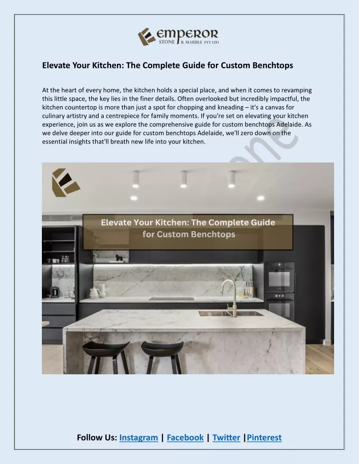 elevate your kitchen the complete guide