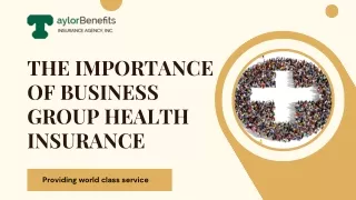 The Importance of Business Group Health Insurance