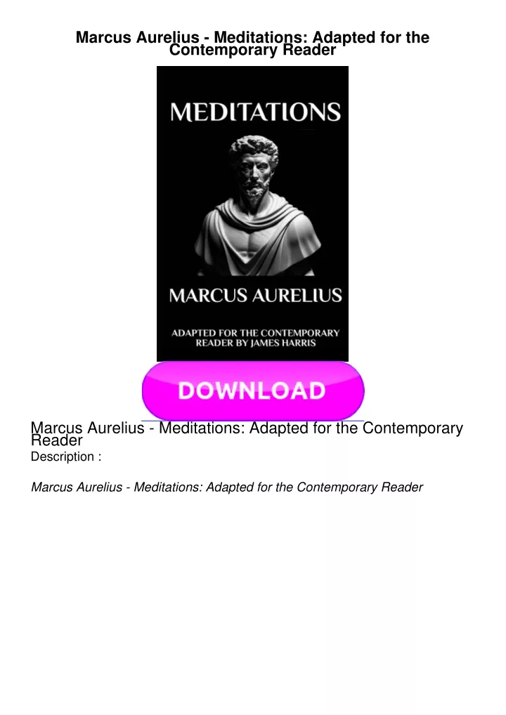 PPT - DOWNLOAD Marcus Aurelius - Meditations: Adapted for the ...