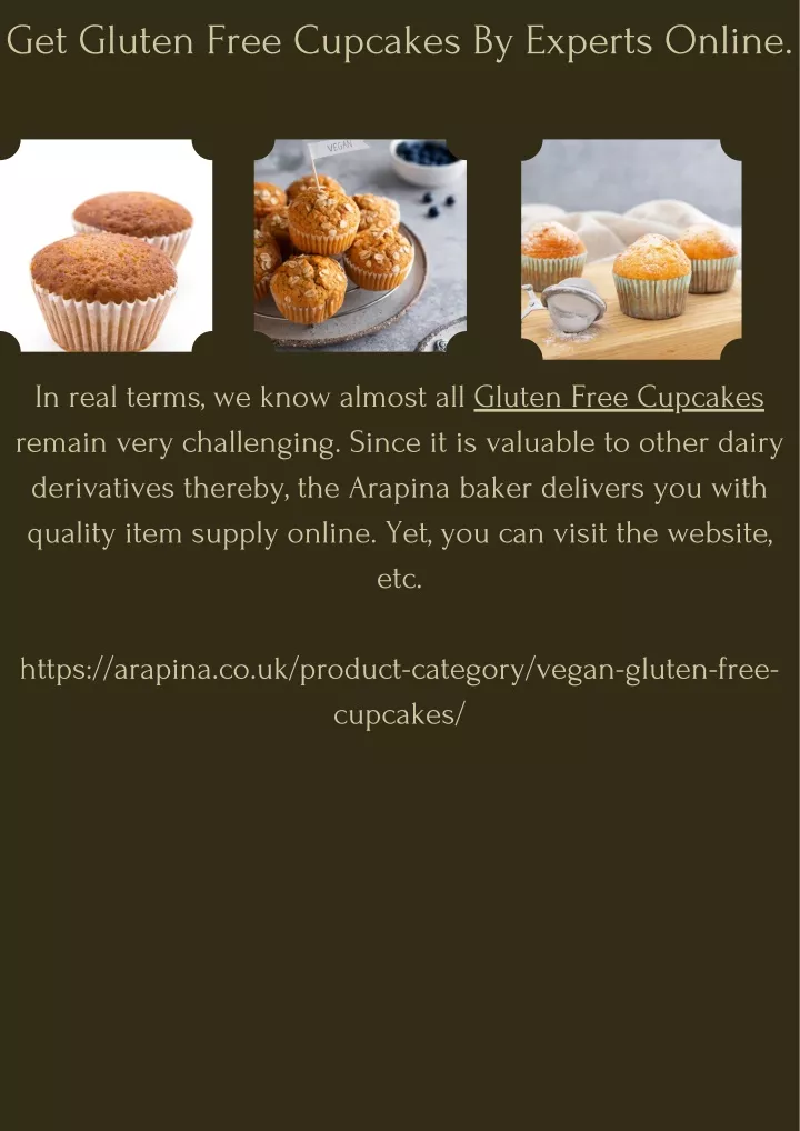 get gluten free cupcakes by experts online