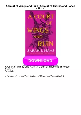 EPUB A Court of Wings and Ruin (A Court of Thorns and Roses Book 3)