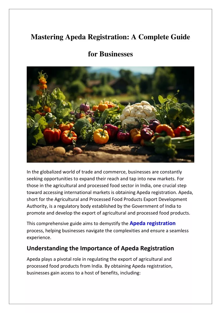 mastering apeda registration a complete guide