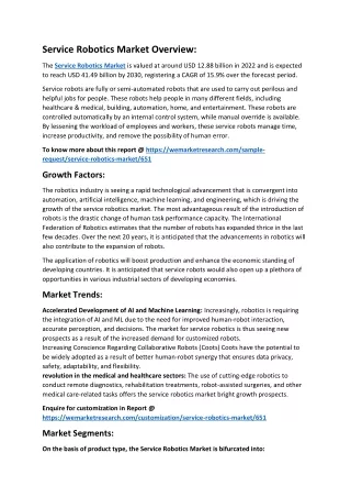 service robotics market overview