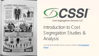 Introduction to Cost Segregation Studies & Analysis