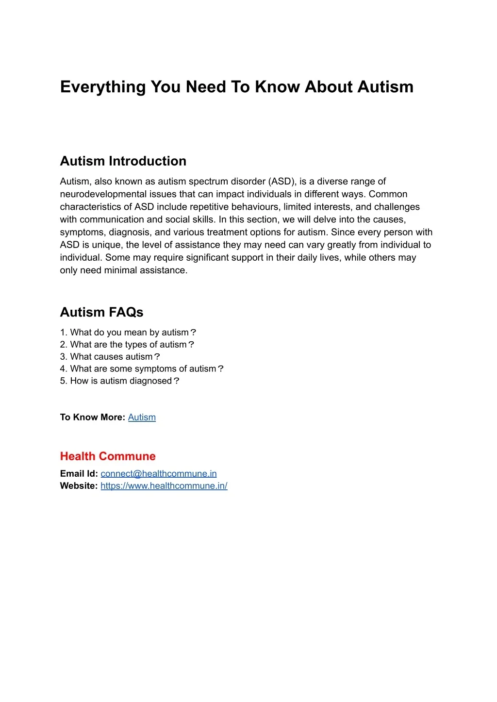 PPT - Everything You Need To Know About Autism PowerPoint Presentation ...