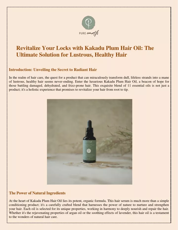 revitalize your locks with kakadu plum hair