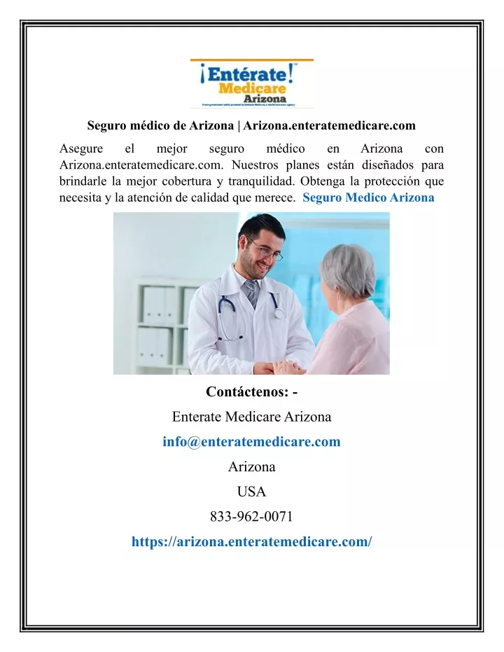 seguro m dico de arizona arizona enteratemedicare