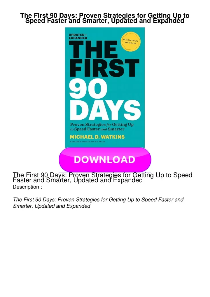 the first 90 days proven strategies for getting