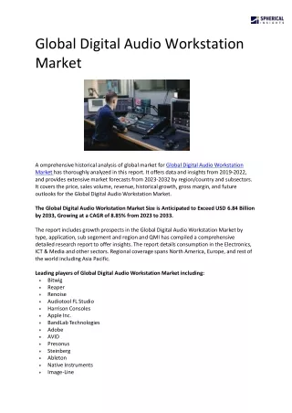 Global Digital Audio Workstation Market