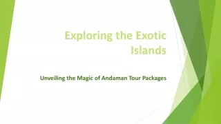 Andaman and Nicobar Tour Package