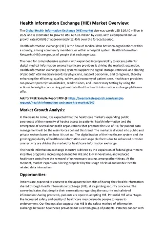 health information exchange hie market overview