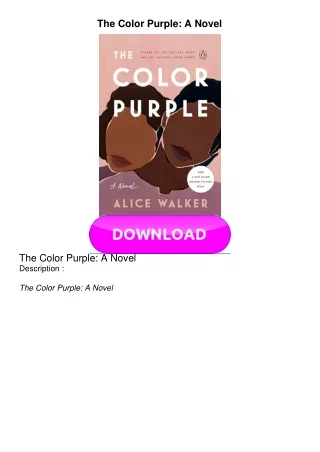 EBOOK The Color Purple: A Novel