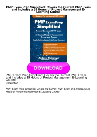 KINDLE PMP Exam Prep Simplified: Covers the Current PMP Exam and Includes a 35 Hours of Project Management E-Learni