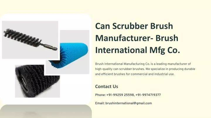 can scrubber brush manufacturer brush