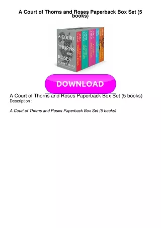 KINDLE A Court of Thorns and Roses Paperback Box Set (5 books)