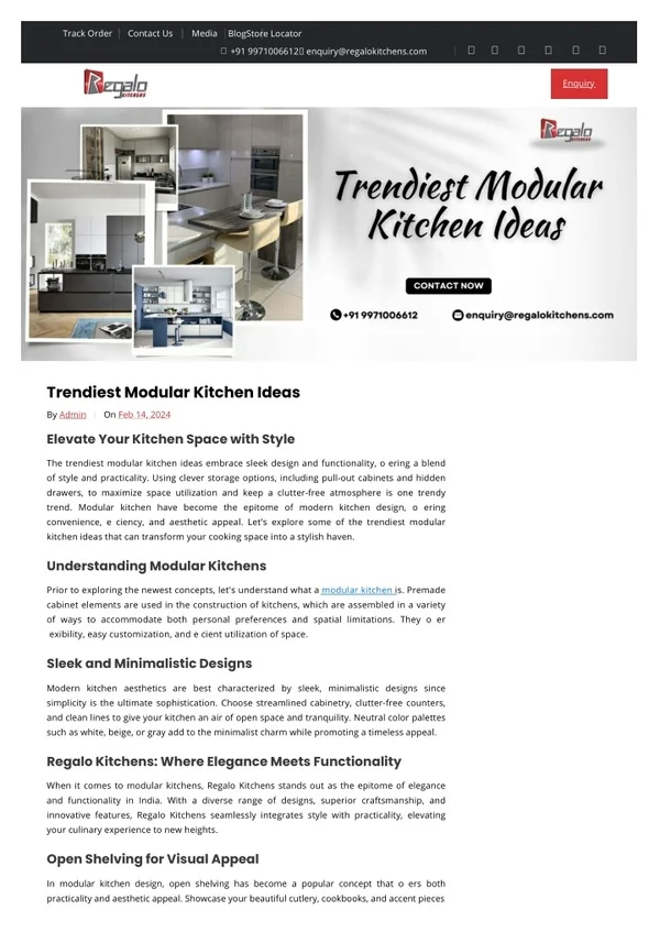 Trendiest Modular Kitchen Ideas